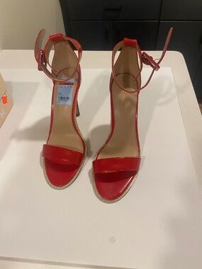 BCBG Stiletto Red Sandals NWB